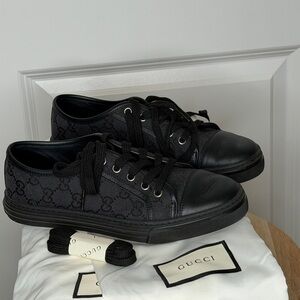 Gucci Black Monogram Women Sneakers